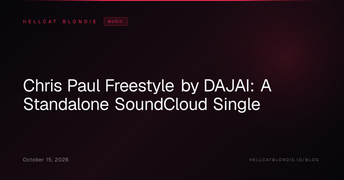 Chris Paul Freestyle by DAJAI: A Standalone SoundCloud Single