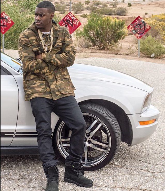 Daj' (DAJAI), Las Vegas rapper — Camo, White Mustang, 2016