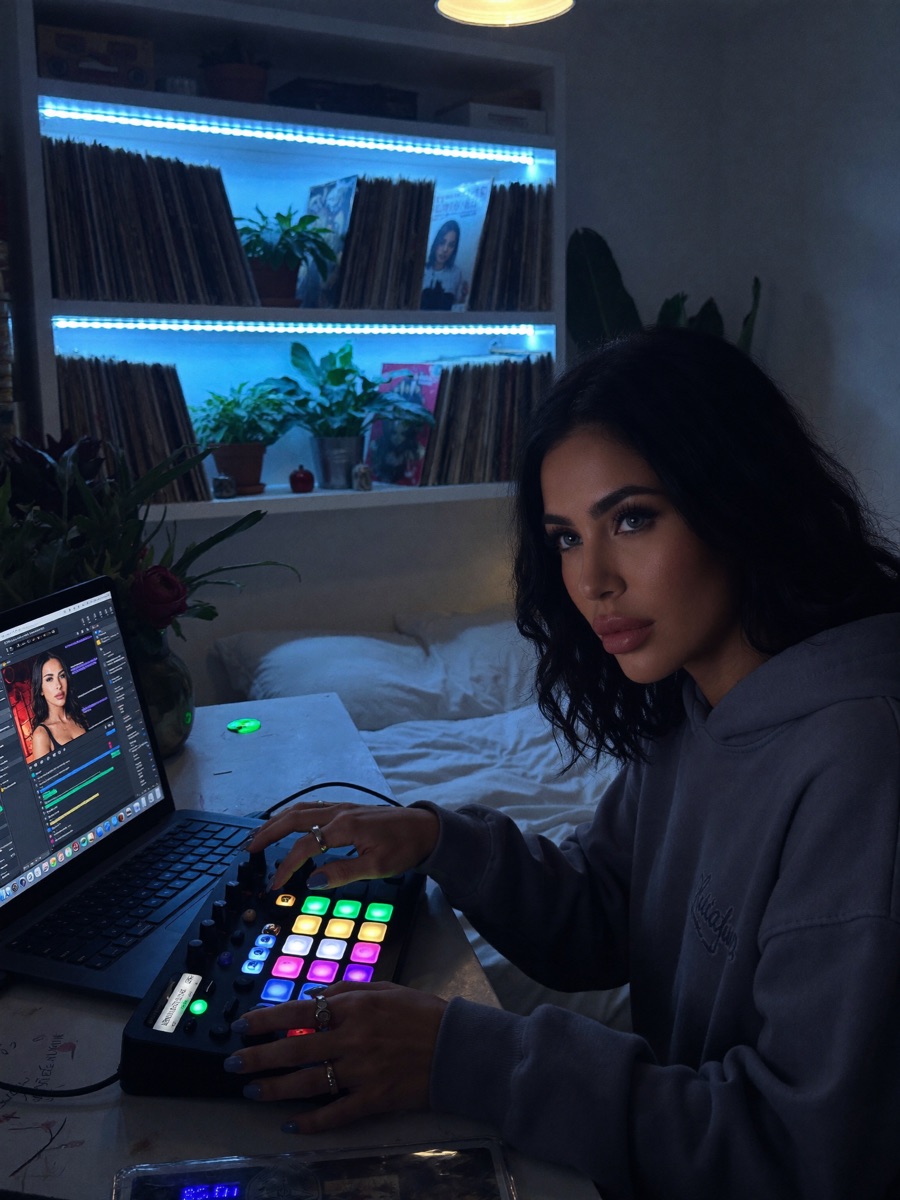 Solana Conejo at the production setup