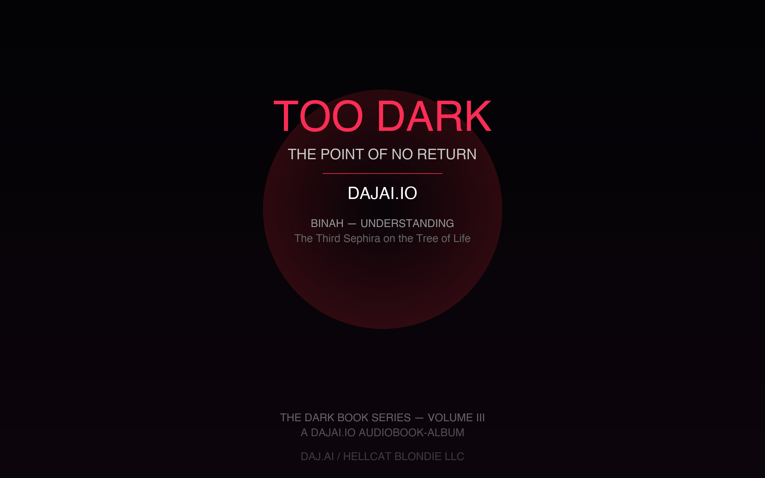 TOO DARK Cover