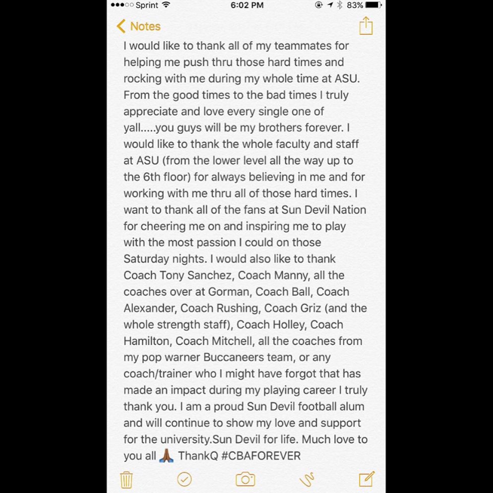 Armand Perry Retirement Letter Page 2 — CBAFOREVER Sign-off